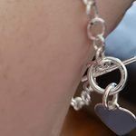 925 Sterling Silver Engraveable Heart Charm Bracelet