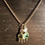 10K Solid Yellow Gold Girl Necklace Chain Pendant Charm April Birthstone Jewelry