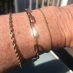 14K Solid White Gold 1mm Parisian Spiga Wheat Link Chain Anklet Summer Beach Foot Ankle Bracelet