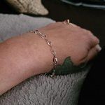 10K Solid White Gold Link Chain Bracelet