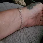 10K Solid White Gold Link Chain Bracelet