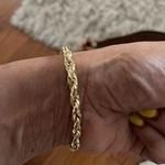 10K Solid Yellow Gold 5.4mm Rope Chain Bracelet