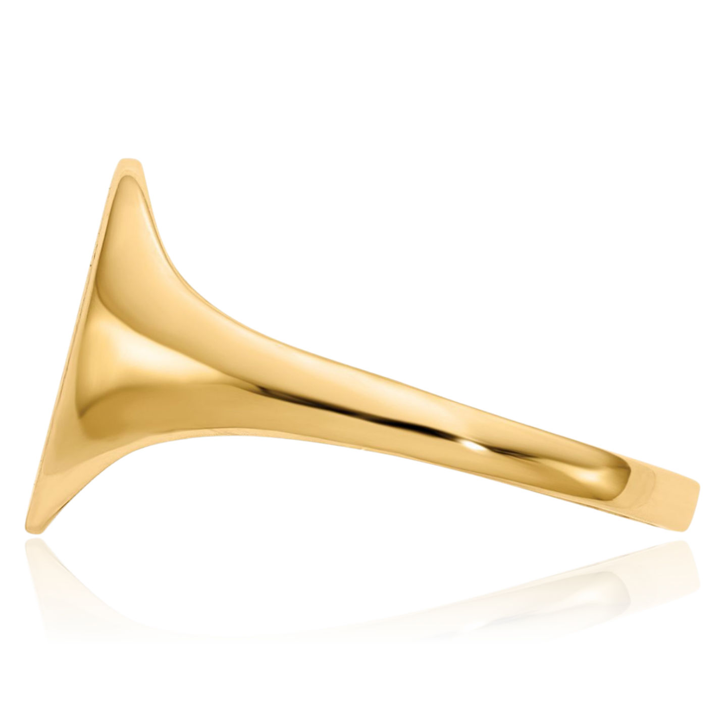10K Solid Yellow Gold Custom Engraved Signet Ring - Picture 16 of 74