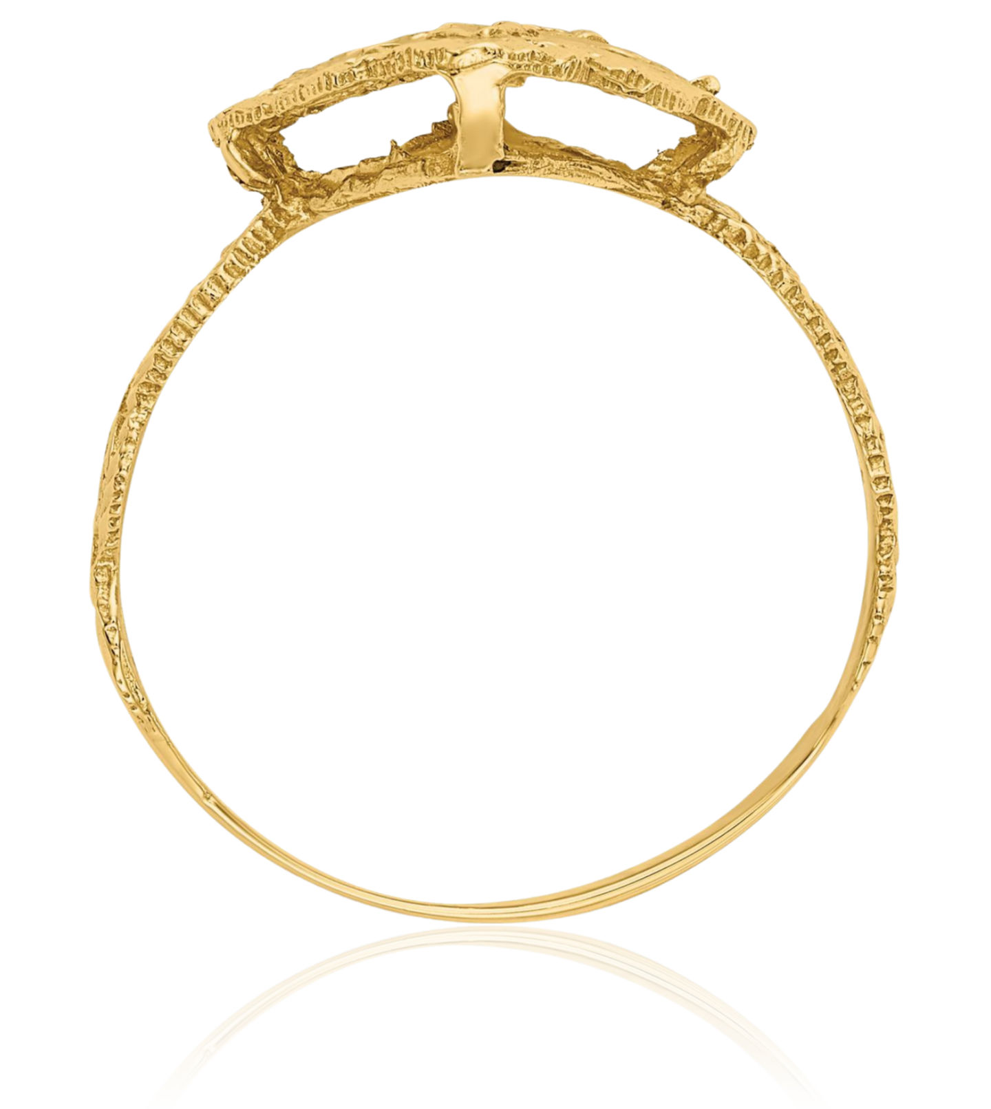 10K Solid Yellow Gold Filigree Chunky Dome Statement Ring - Picture 15 of 90