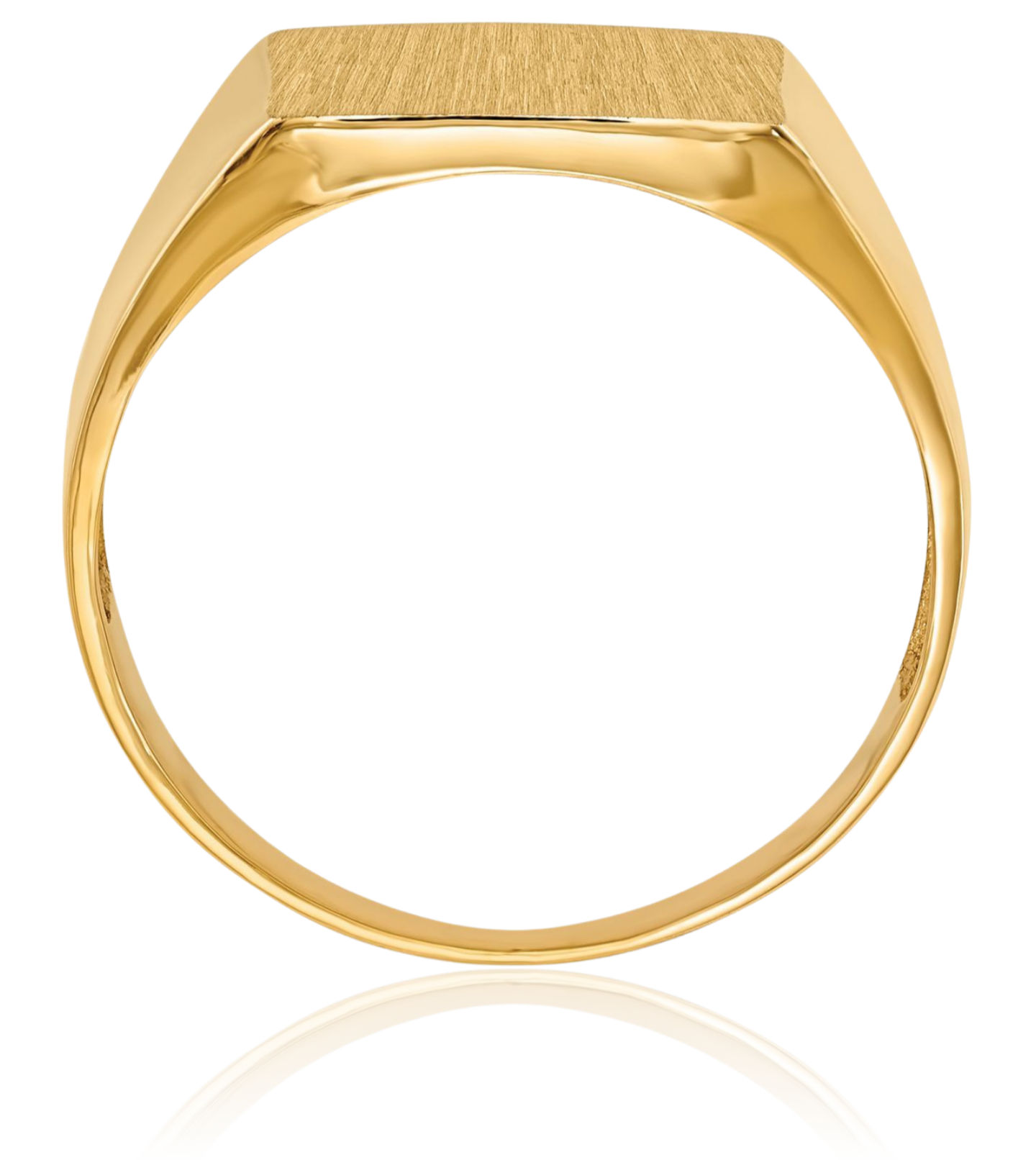10K Solid Yellow Gold Mens Custom Engraved Signet Ring - Picture 16 of 82