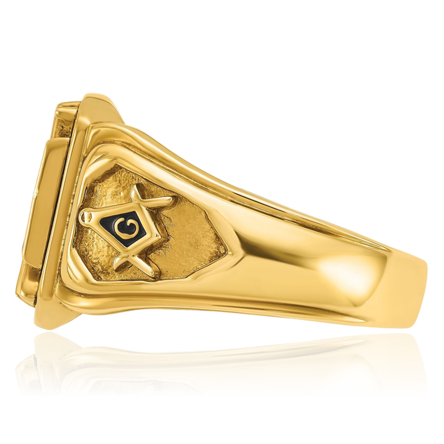 10K Solid Yellow Gold Mens Multi-color Knights Templar Masonic Ring - Picture 22 of 109