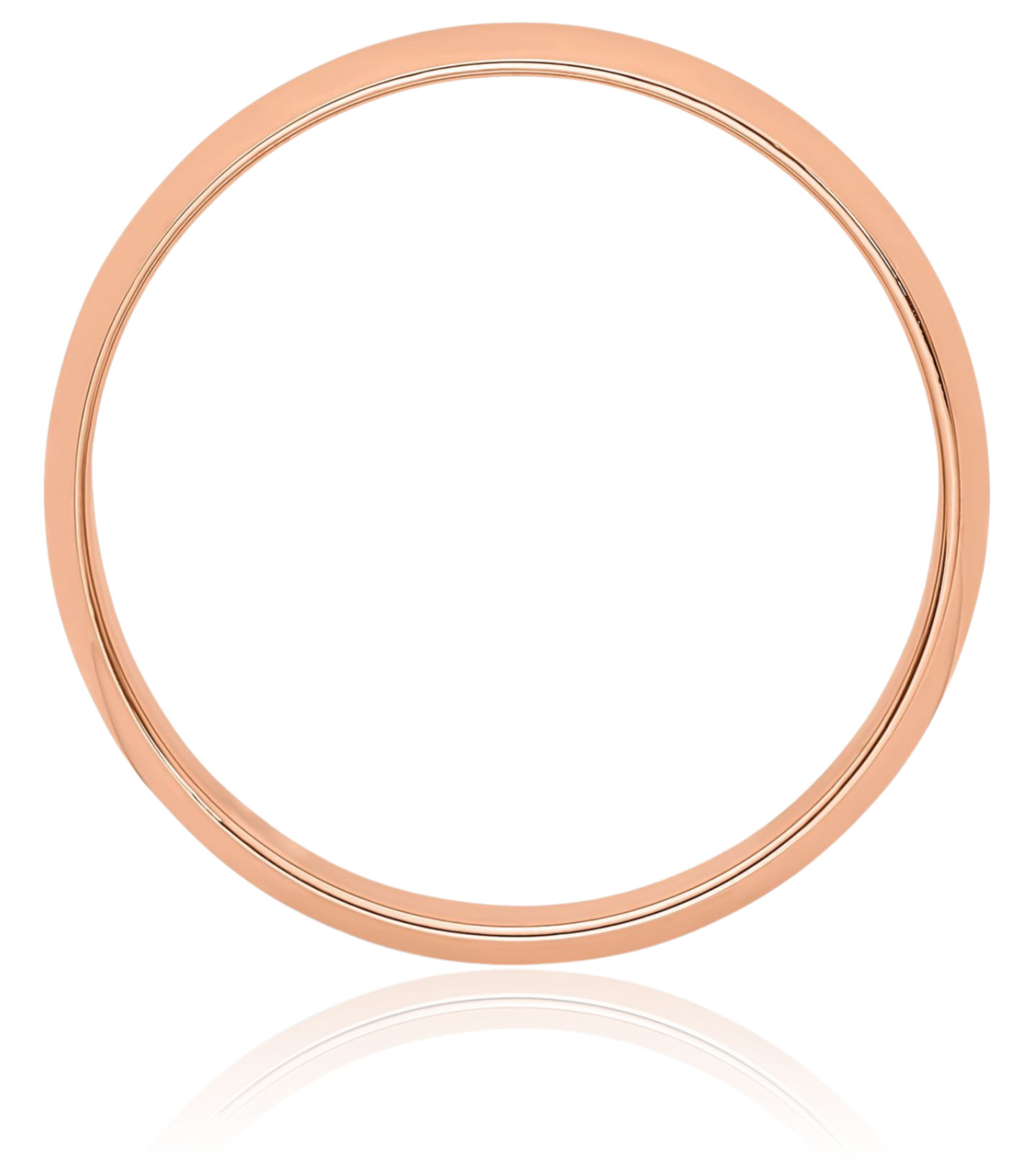 14K Solid Rose Gold 4mm Half Round Classic Wedding Ring - Picture 127 of 220