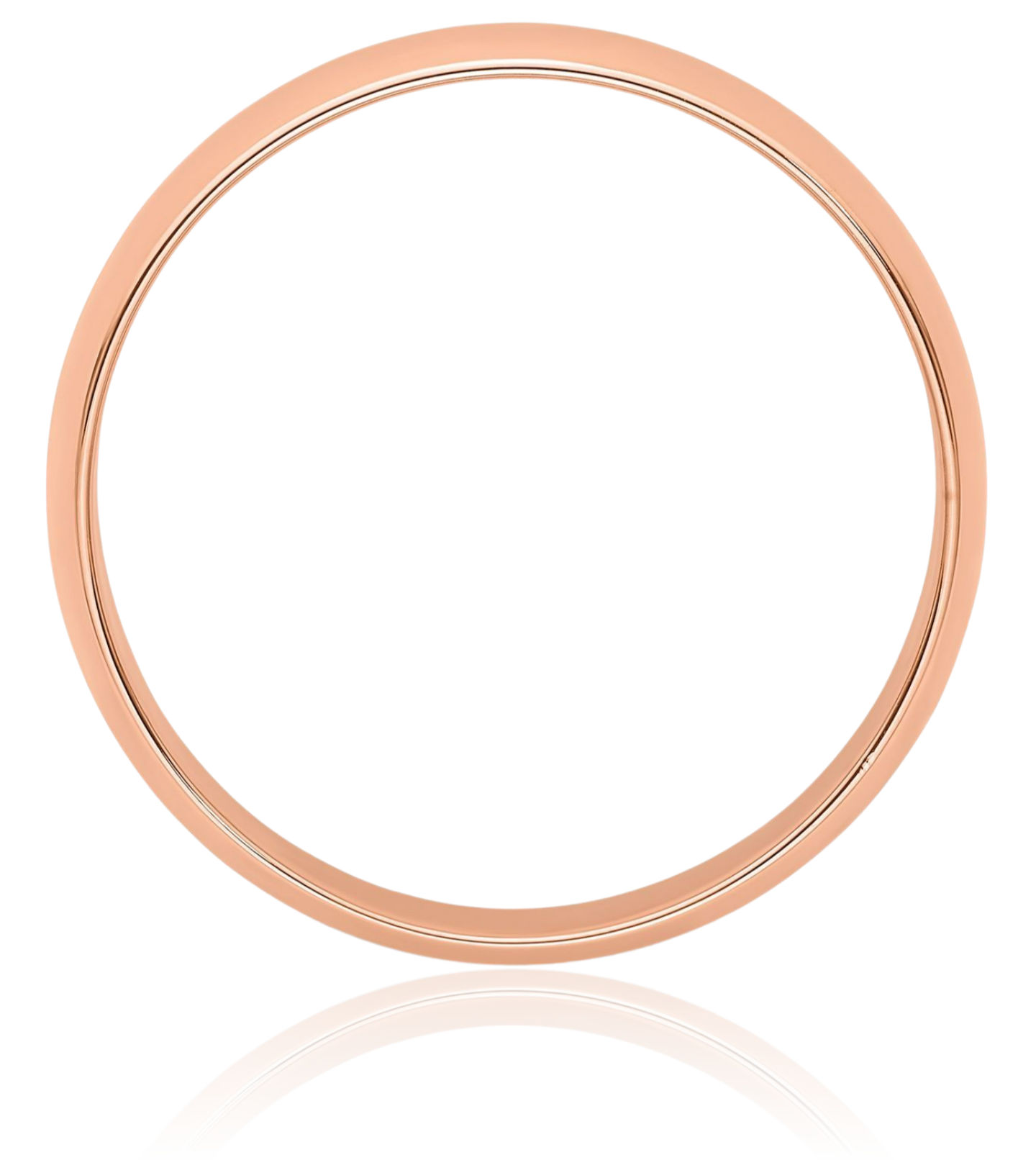 14K Solid Rose Gold 5mm Half Round Classic Wedding Ring - Picture 17 of 220
