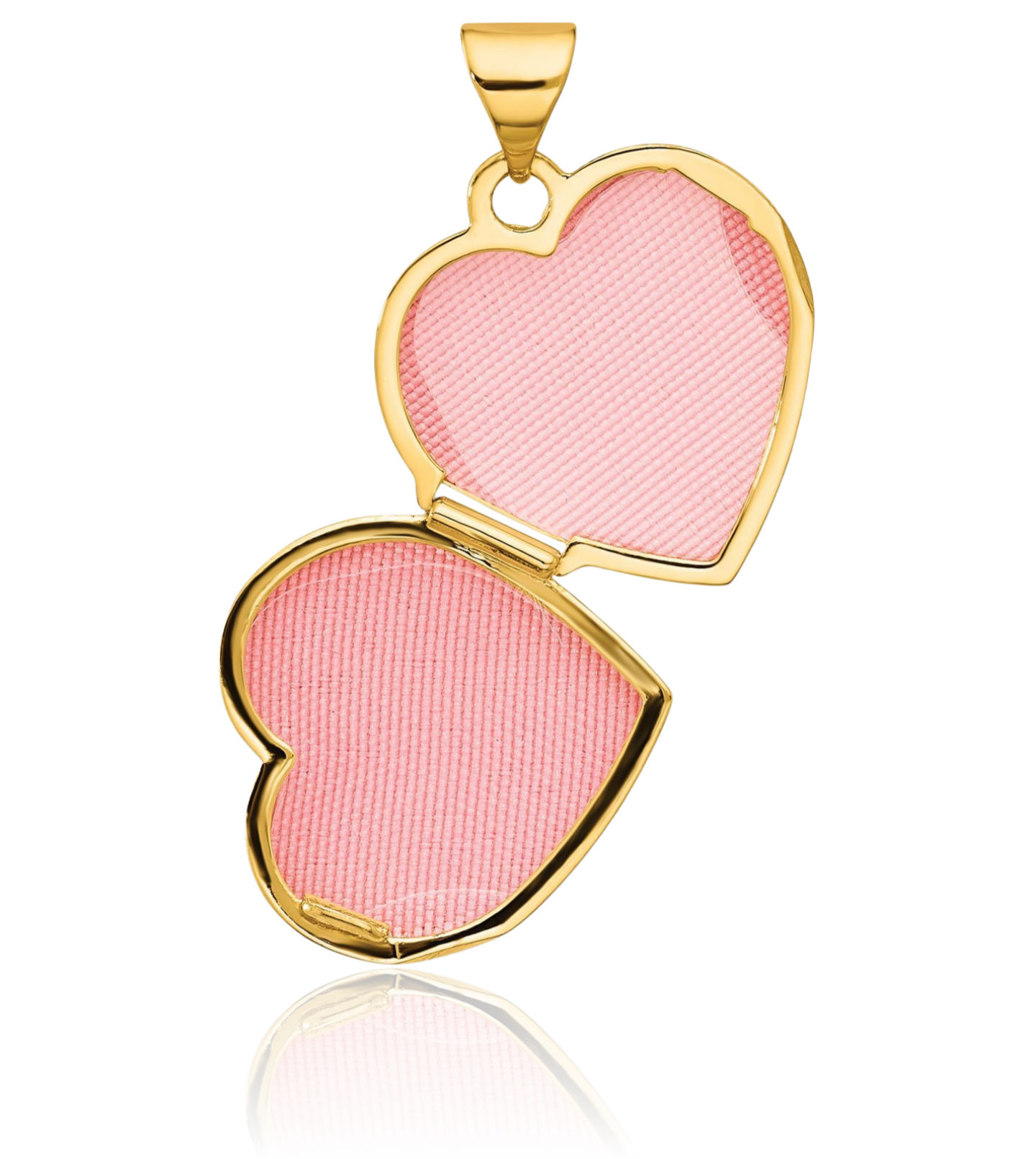 14K Solid Two Tone Gold Dove Together Forever Reversible Heart Photo Locket ... - Picture 8 of 14
