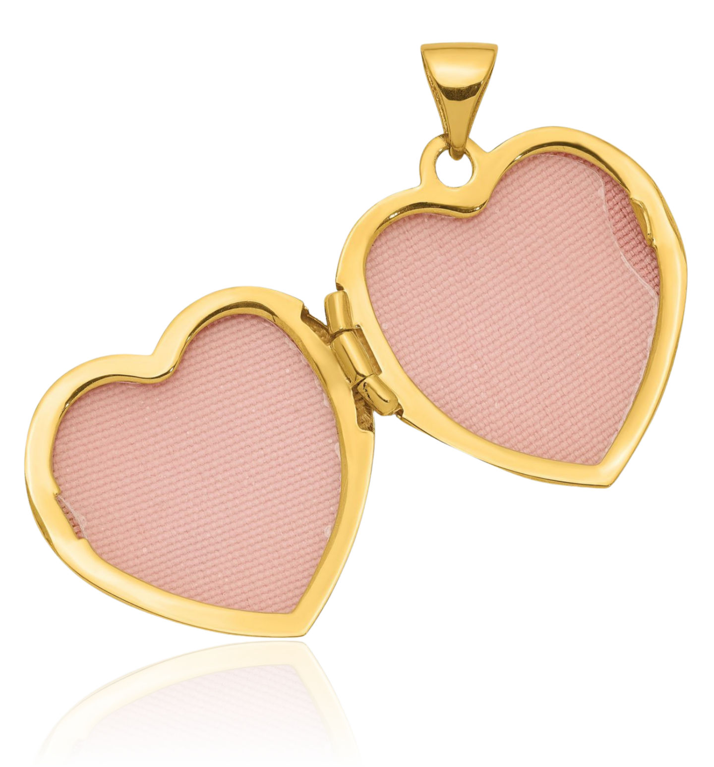 Collar Medallón Foto Corazón Oro 14K Sólido Dos Tonos Rosa Amor Diamante - Imagen 8 de 14