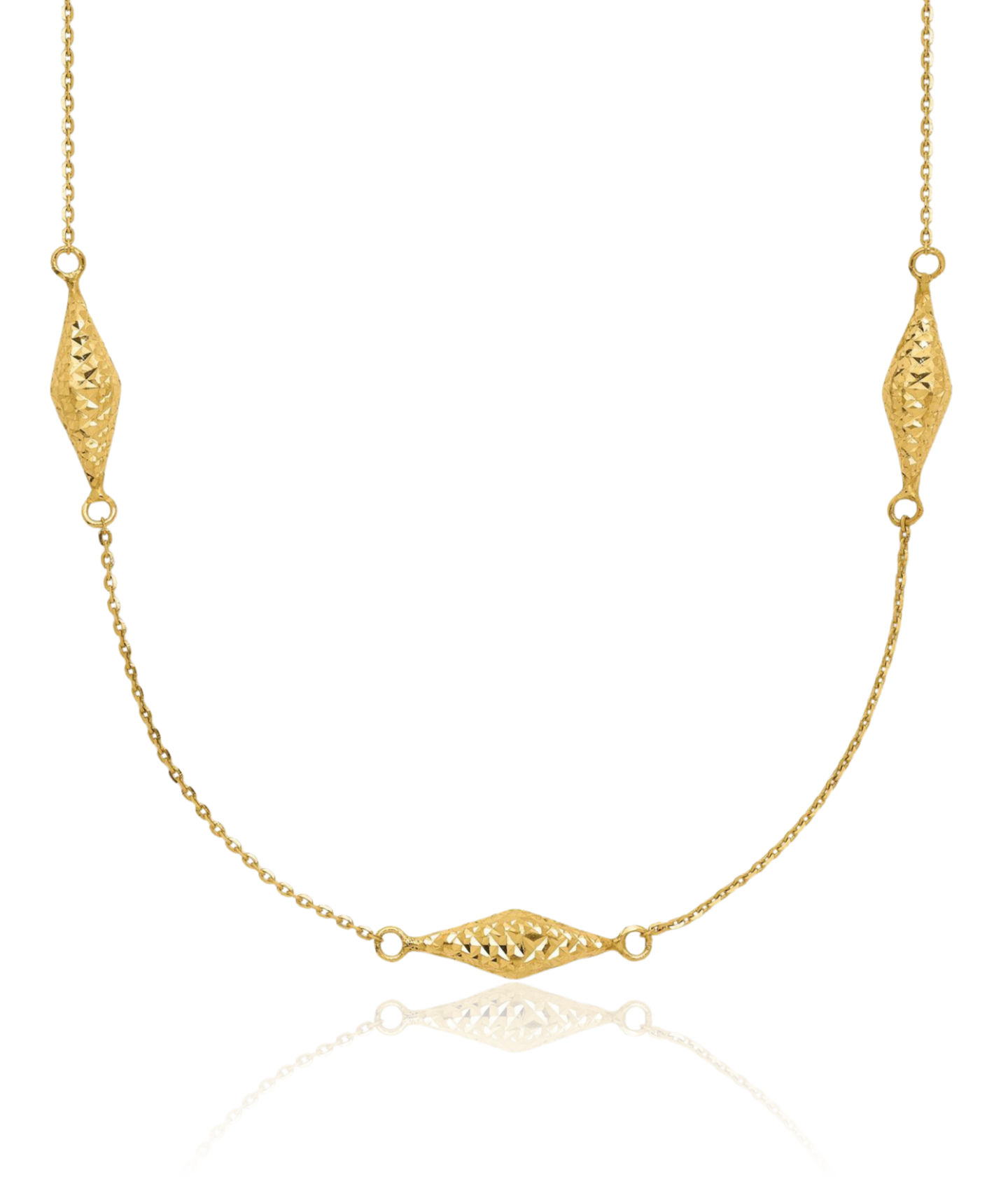 14 Karat massive Gelbgold Perlenkette Halskette - Bild 6 von 10