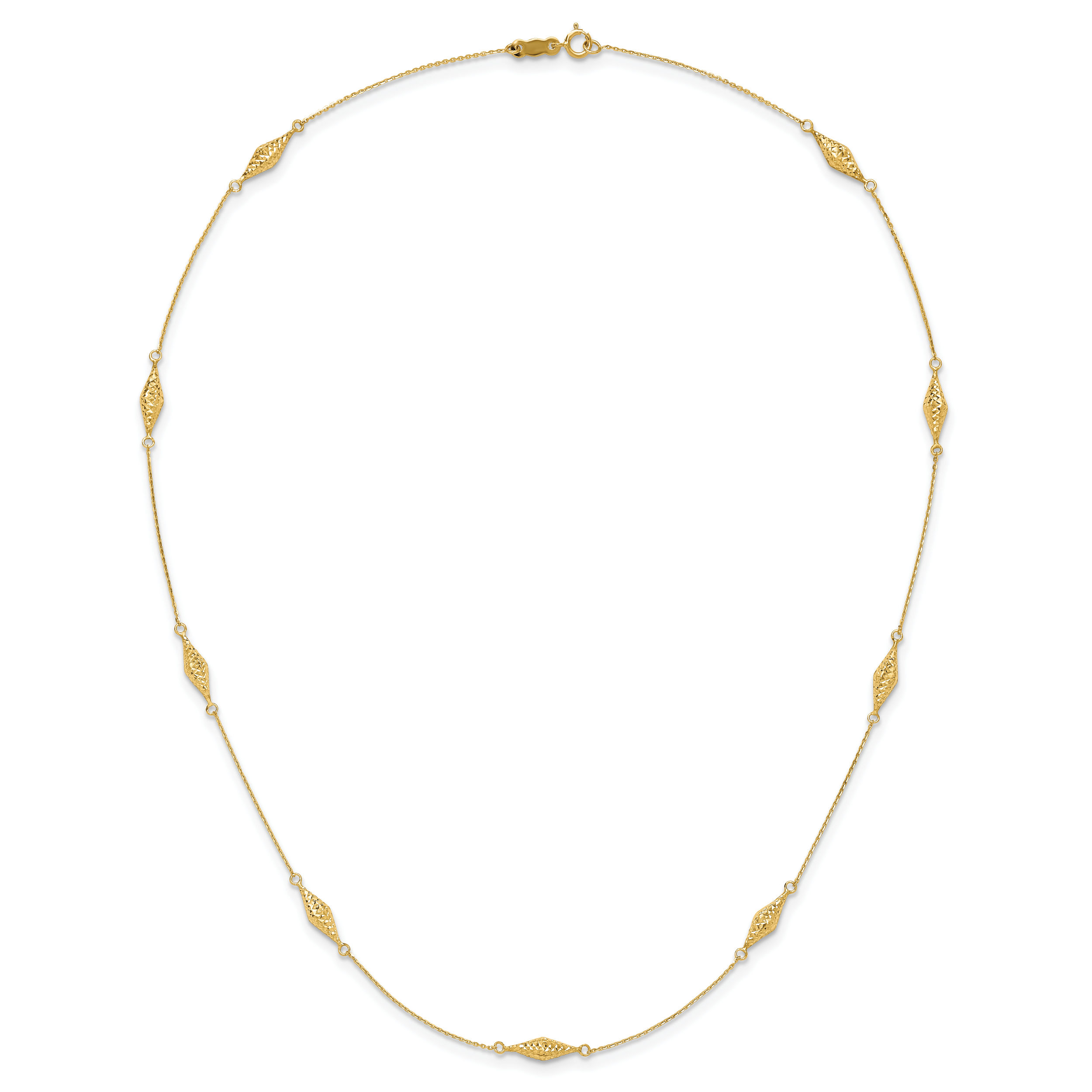 14 Karat massive Gelbgold Perlenkette Halskette - Bild 8 von 10
