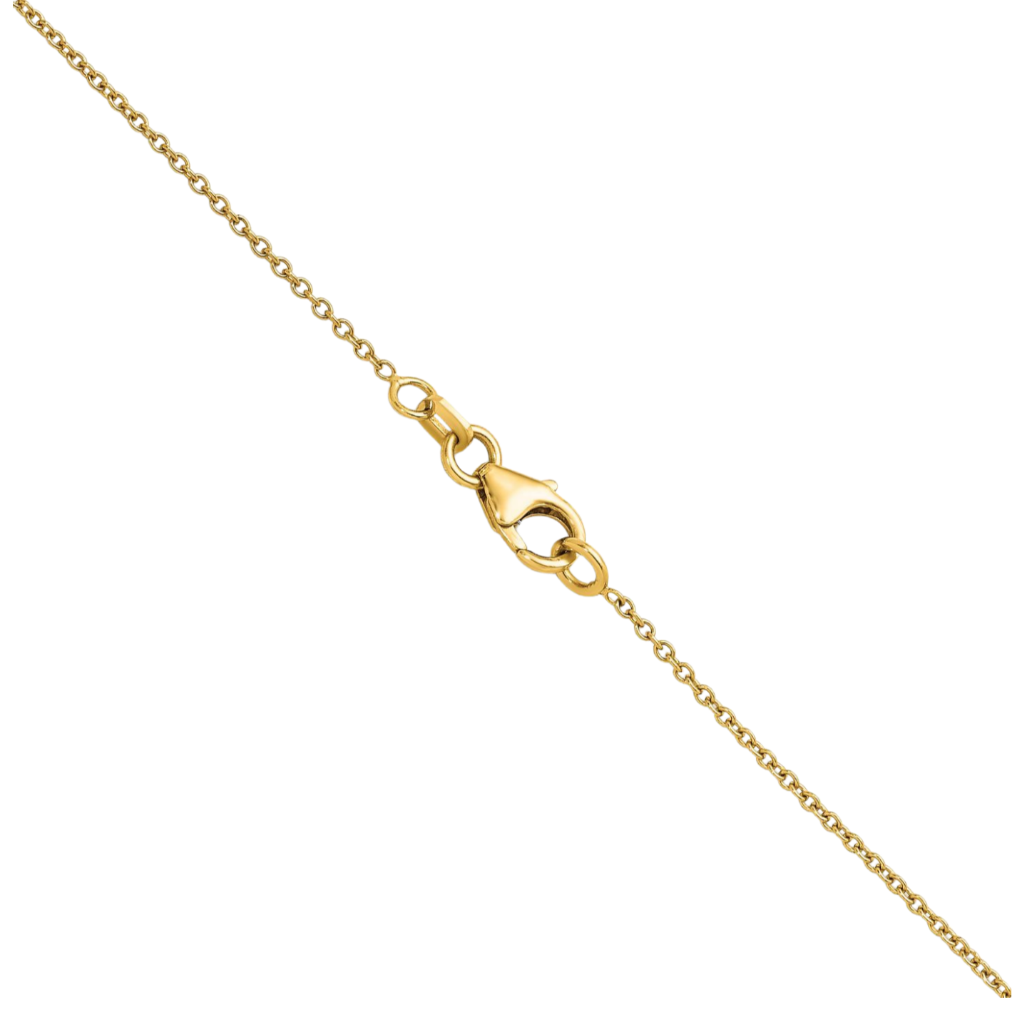 18K Solid Two Tone Gold Lab Diamond Stations Chain Necklace - Picture 8 of 20