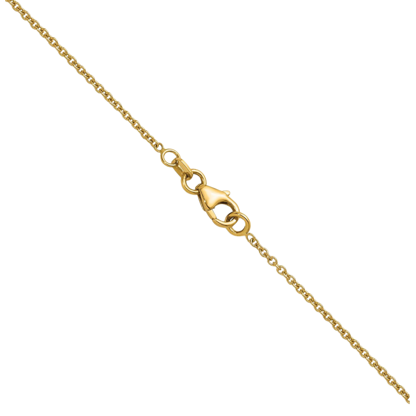 18K Solid Two Tone Gold Lab Diamond Stations Solitaire Chain Necklace - Picture 8 of 15