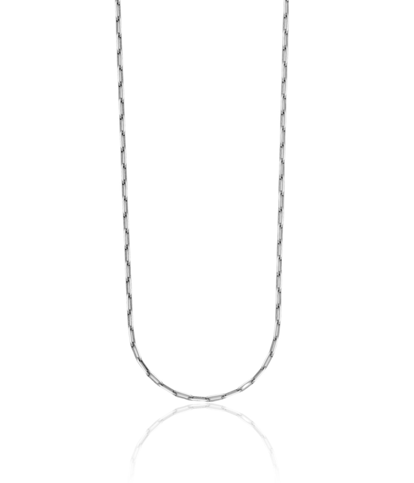 Platinum Knife Edge 2.3mm Paperclip Cable Rolo Link Chain Necklace | eBay
