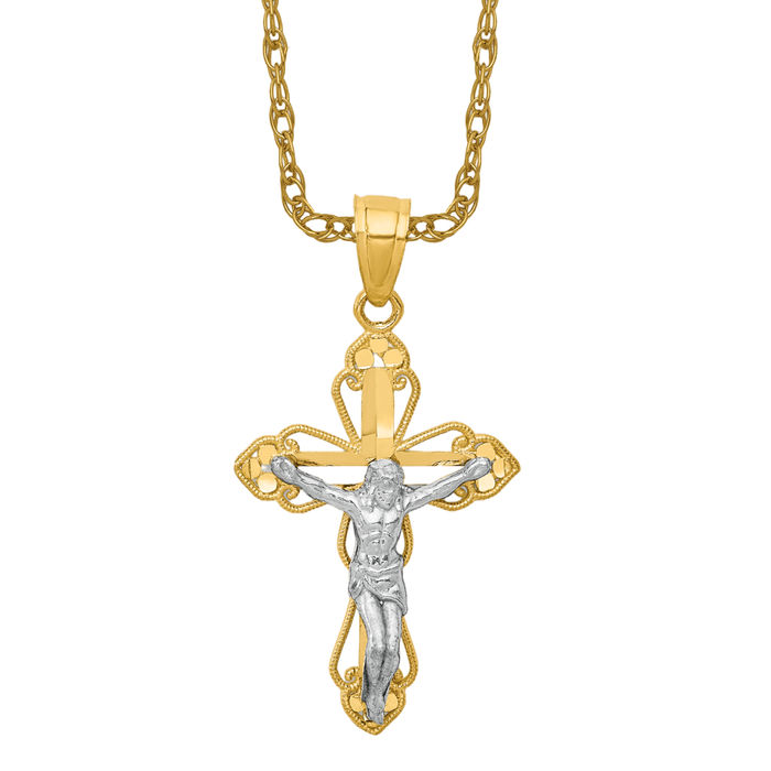 Pendant Gold 10k Crucifix cheapest crosss Jesus vintage