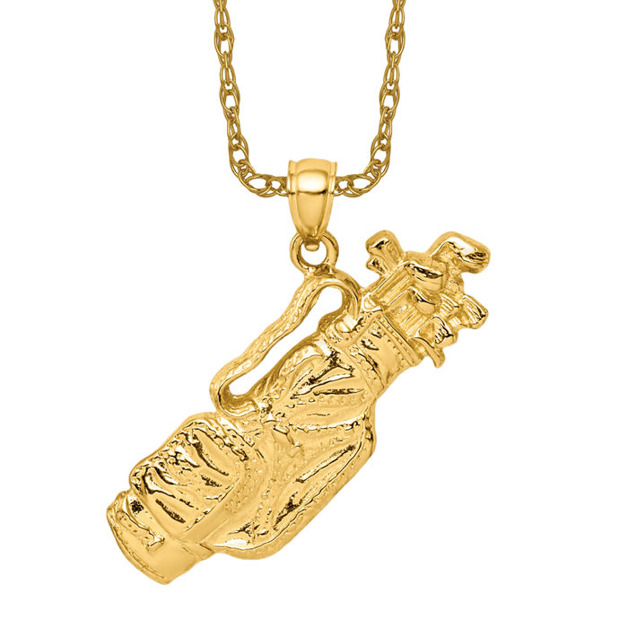 14k gold lady golfer pendant outlet charm