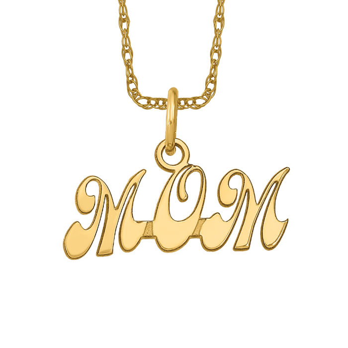 Collana mamma in oro giallo massiccio 14 kt - Foto 10 di 12