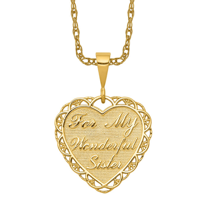 14k solid gold ‘special’ charm outlet pendant