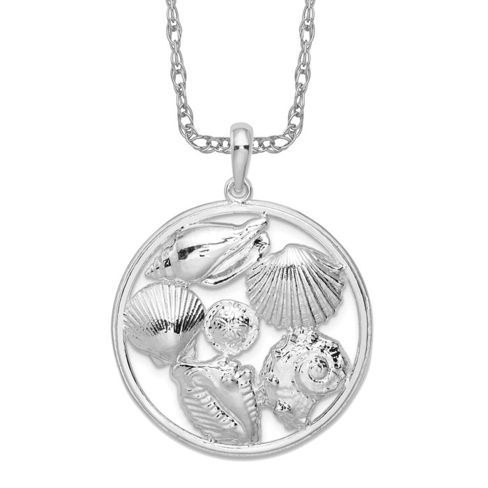 Sterling Silver 925 Shell 2024 Earrings And Necklace On Chain