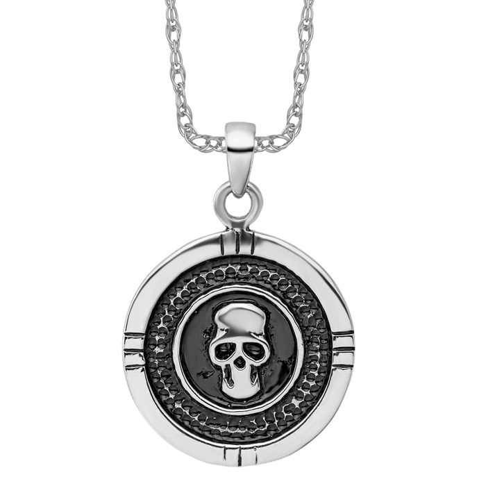 925 Sterling Silver Skull Necklace - Picture 11 of 12