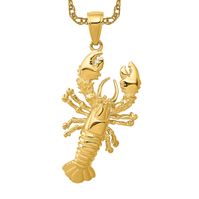 10KT newest Gold Sea Life Lobster Charm