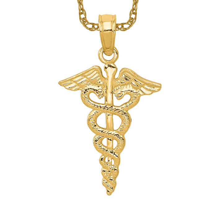 Oro amarillo macizo 10k enfermera caduceo paramédico emt doctor estudiante de medicina... - Imagen 8 de 12