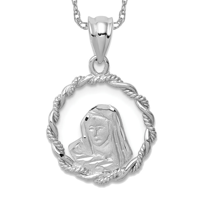 Lady of online Guadalupe Pendant 14k Yellow Gold Catholic Religious Virgin Mother Mary