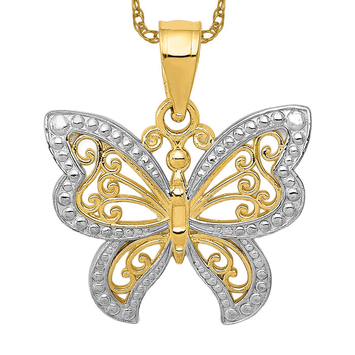 Best 20+ Deals for 14K Gold Butterfly Necklace | IceCarats