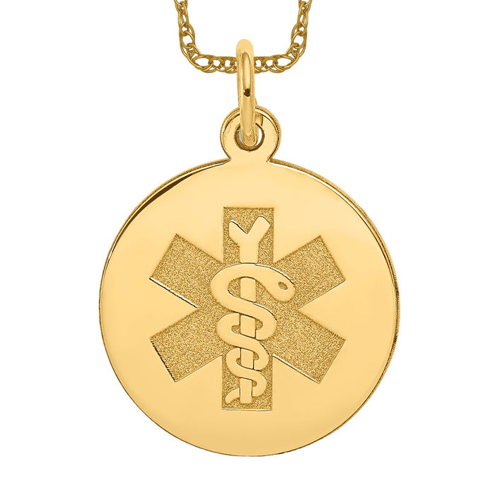 14k Gold Medical store Pendant