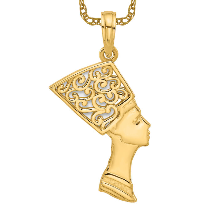 Solid 14K hotsell Yellow Gold Egyptian Pendant