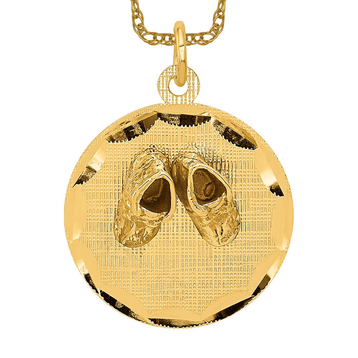 Vintage Gold Baby Shoe Charm or Pendant