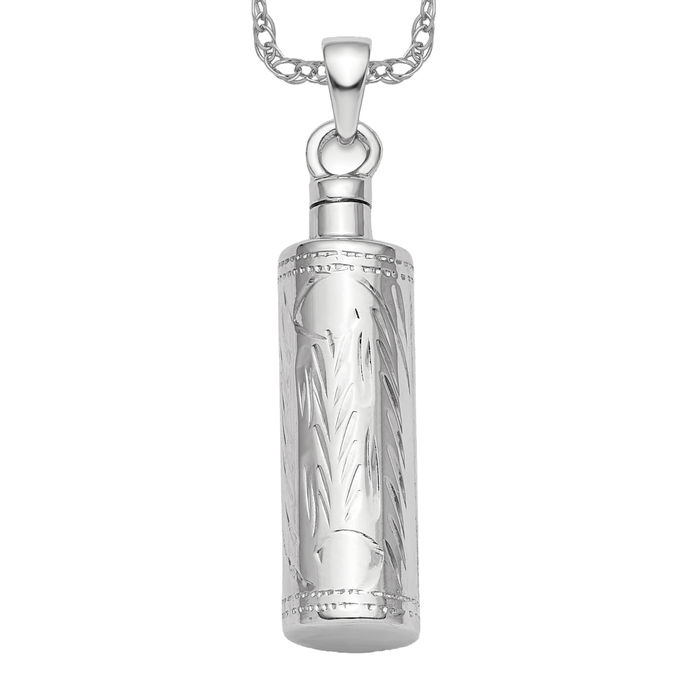 925 Sterling Silver Cylinder Ash Holder Cremation Necklace eBay