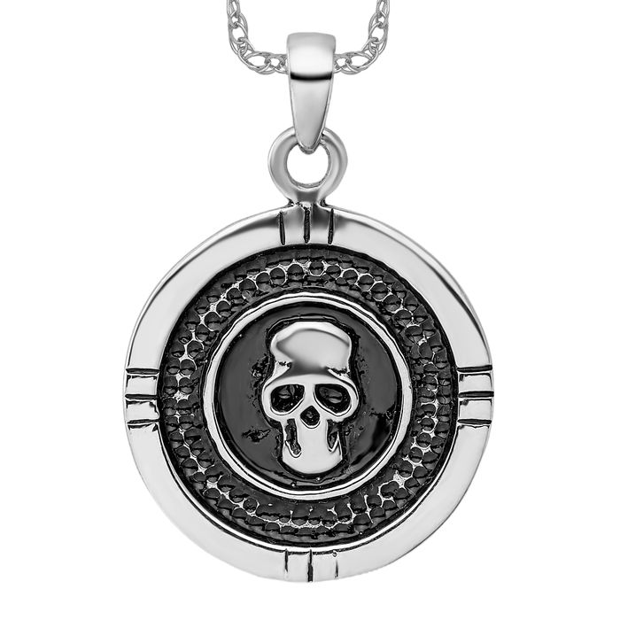 925 Sterling Silver Skull Necklace - Picture 10 of 12
