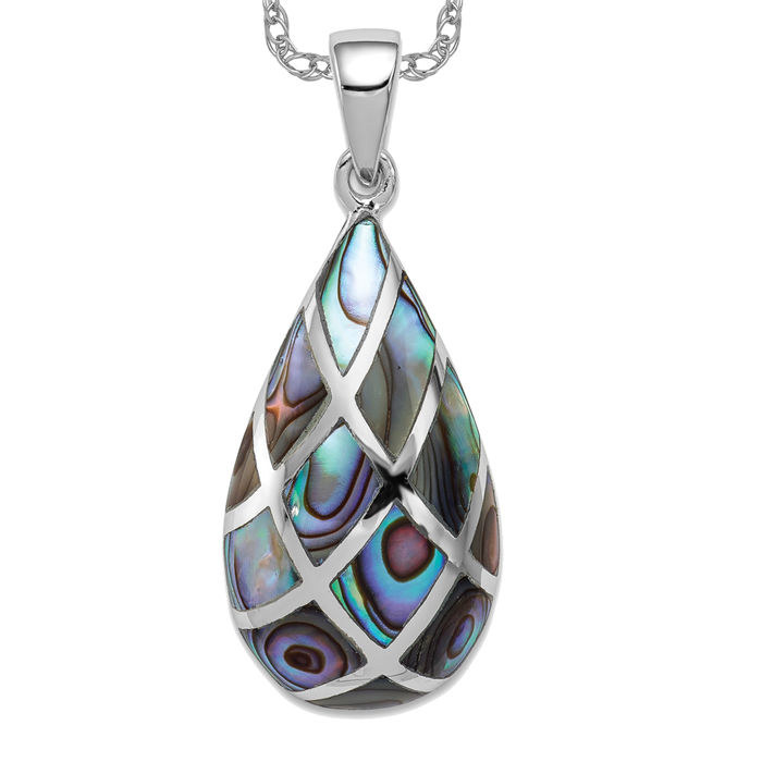 Stunning hotsell 925 Sterling Silver Abalone Necklace