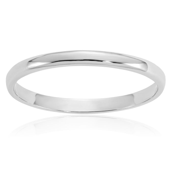 10K Solid White Gold Ring