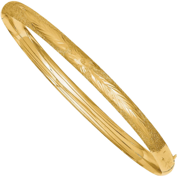 10K Solid Yellow Gold 4.75mm Bangle Bracelet