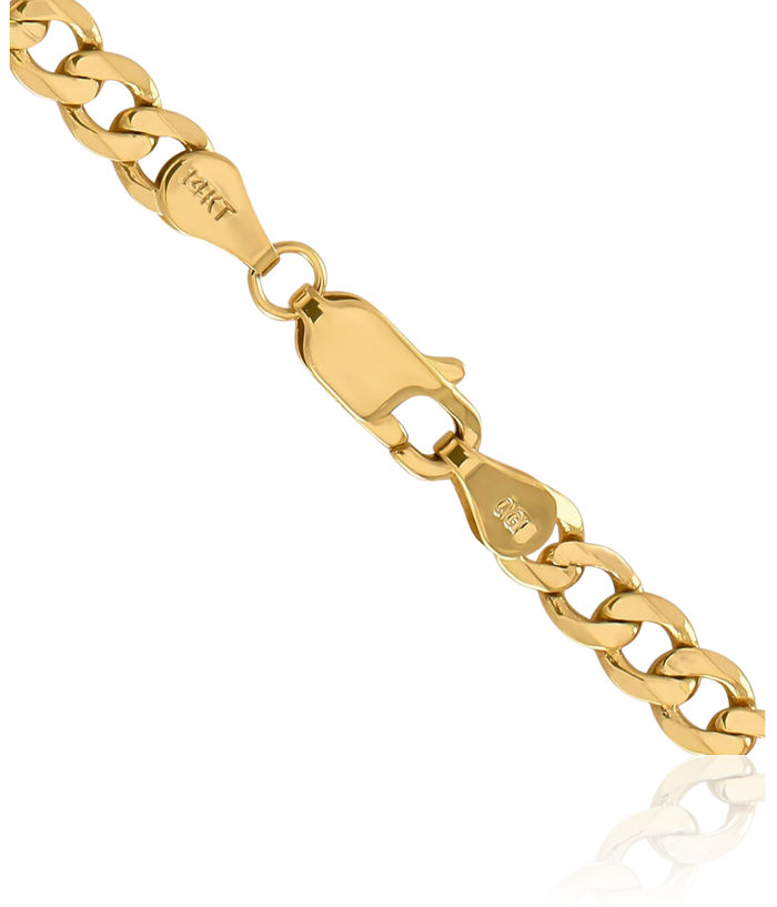 10K Solid Yellow Gold 4.75mm Figaro Link Chain Necklace