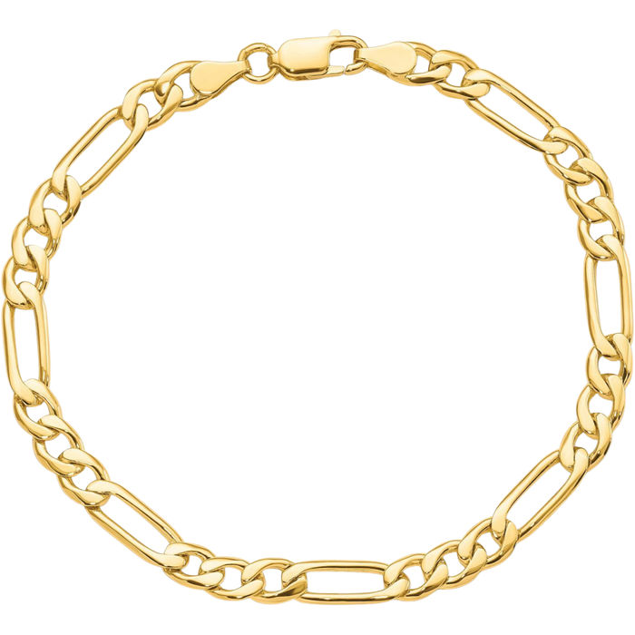 10K Solid Yellow Gold 5.25mm Link Chain Bracelet