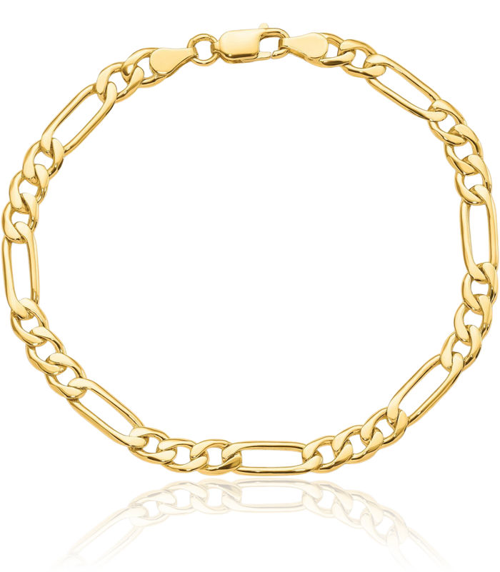 10K Solid Yellow Gold 5.25mm Link Chain Bracelet