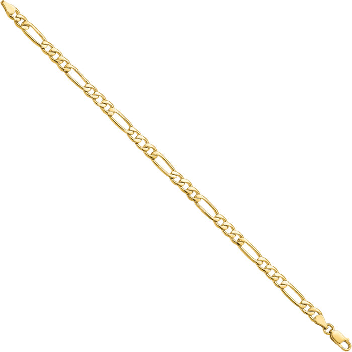 10K Solid Yellow Gold 5.25mm Link Chain Bracelet