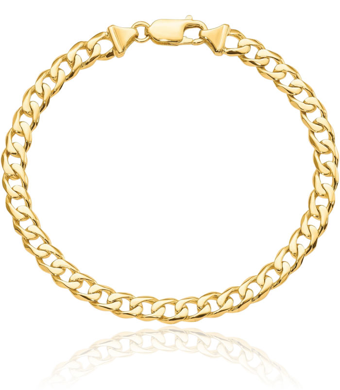 10K Solid Yellow Gold 5.8mm Link Chain Bracelet