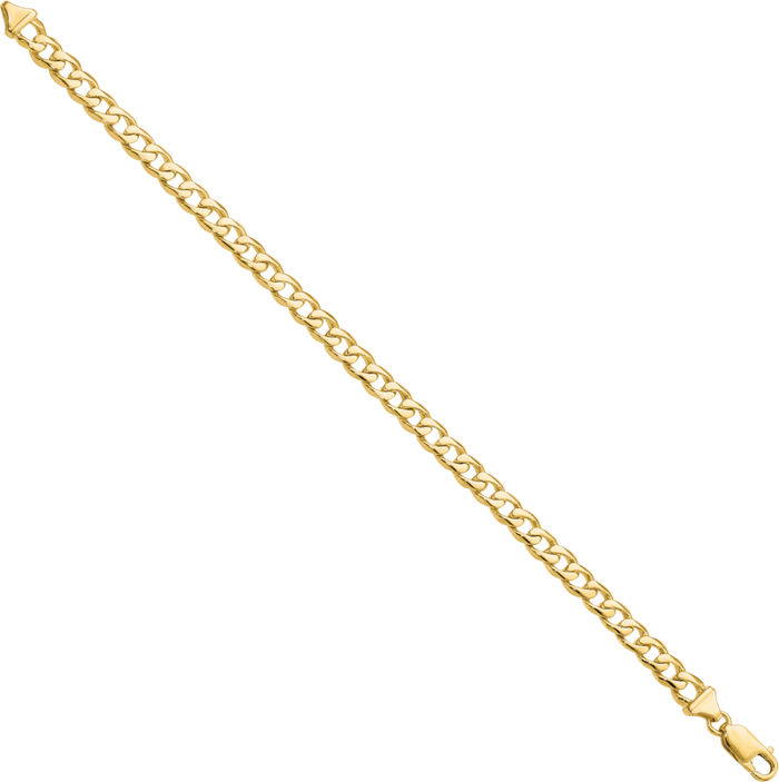 10K Solid Yellow Gold 5.8mm Link Chain Bracelet