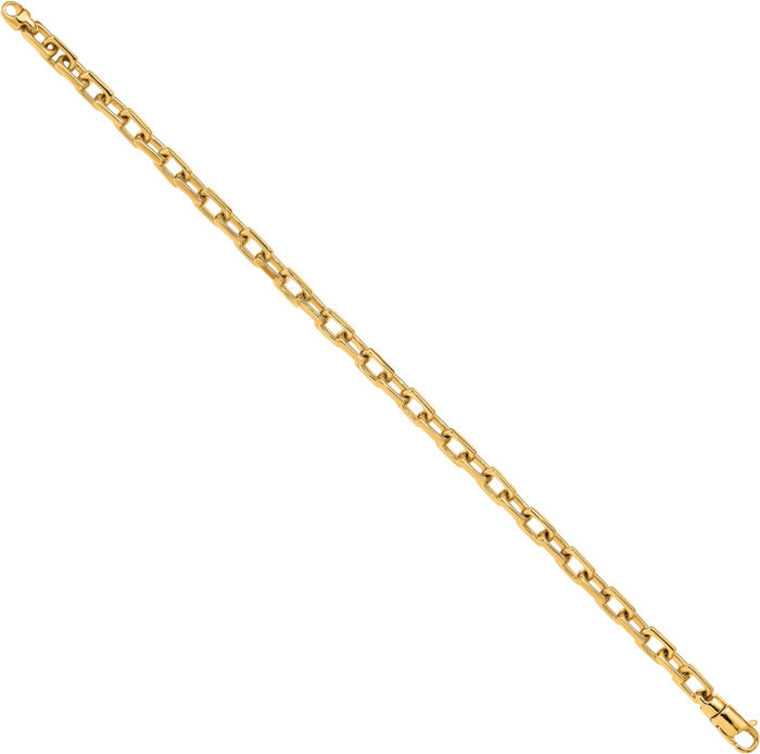 10K Solid Yellow Gold 4.2mm Link Chain Bracelet