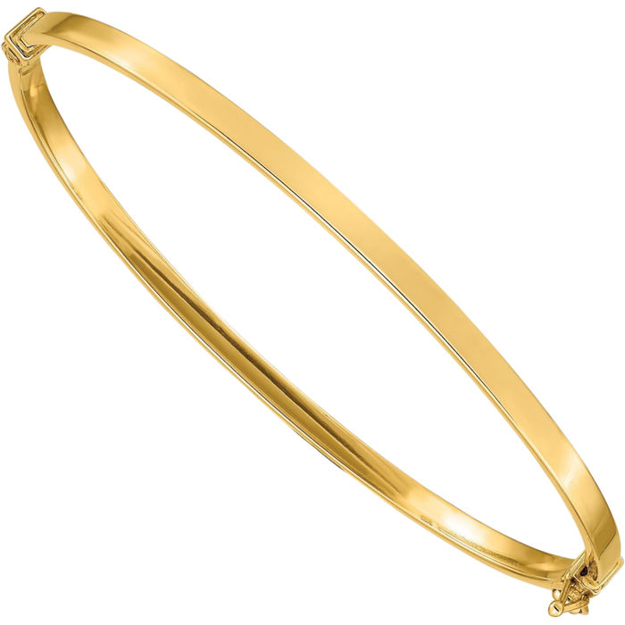 10K Solid Yellow Gold Bangle Bracelet