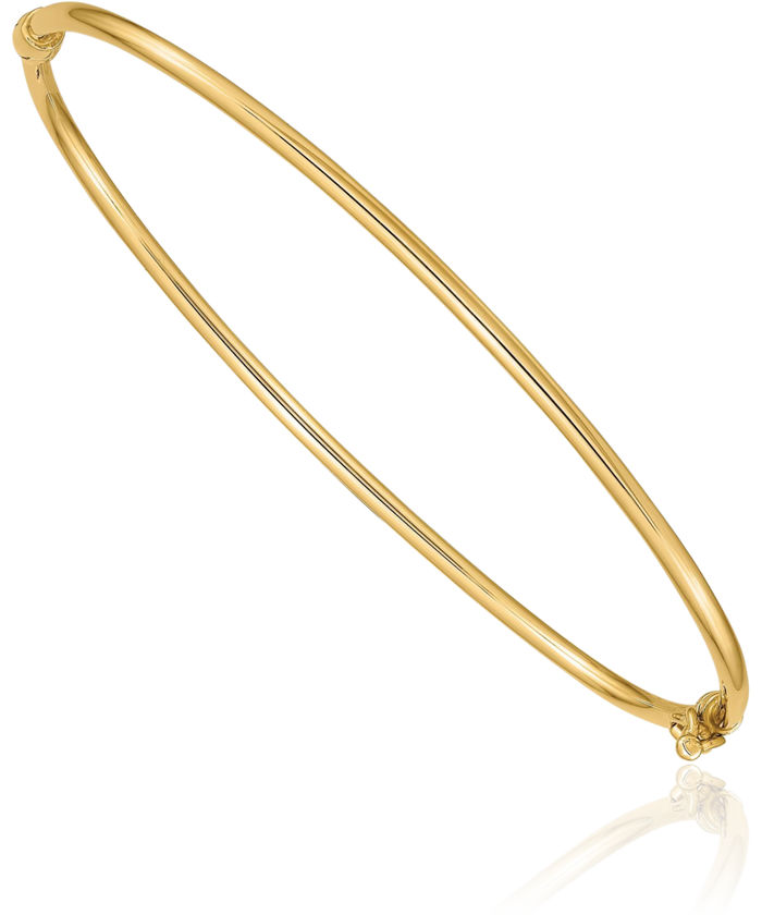 10K Solid Yellow Gold Bangle Bracelet