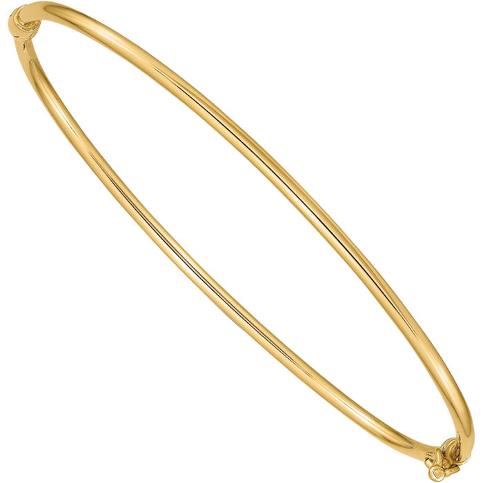 10K Solid Yellow Gold Bangle Bracelet