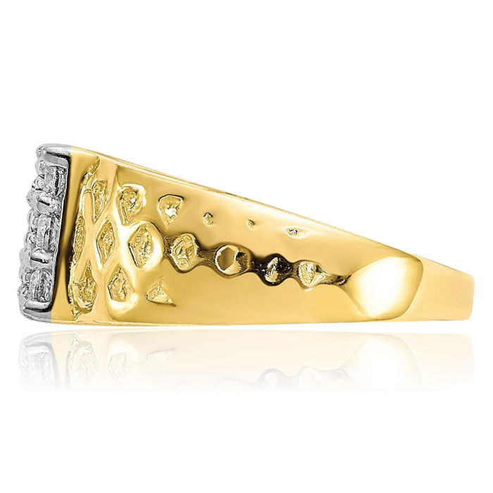 10K Solid Yellow Gold Cubic Zirconia CZ Ring