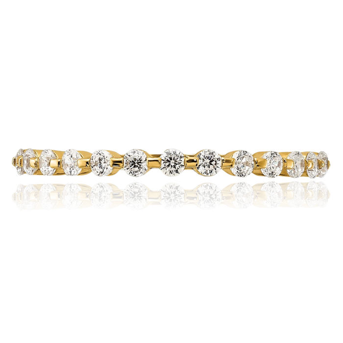 10K Solid Yellow Gold Cubic Zirconia CZ Wedding Band Ring