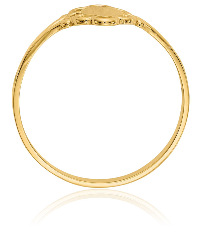 10K Solid Yellow Gold Antique Filigree Oval Custom Engraved Signet Ring Handmade Personalized Monogram Initial Letter Band
